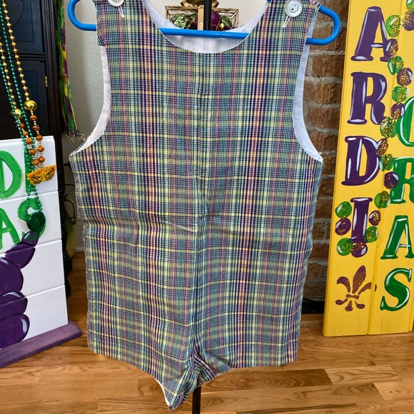 Banbury Cross Toddler Boys Plaid Shortall 4T - Picture 2 of 7